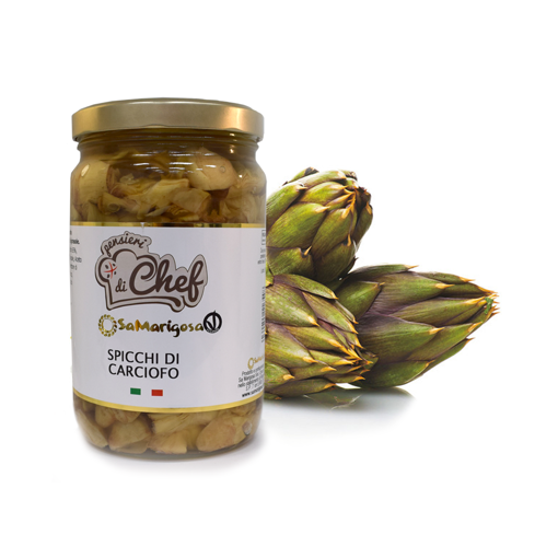 Picture of Sardinian spiny artichoke slices in oil 1.45kg jar
