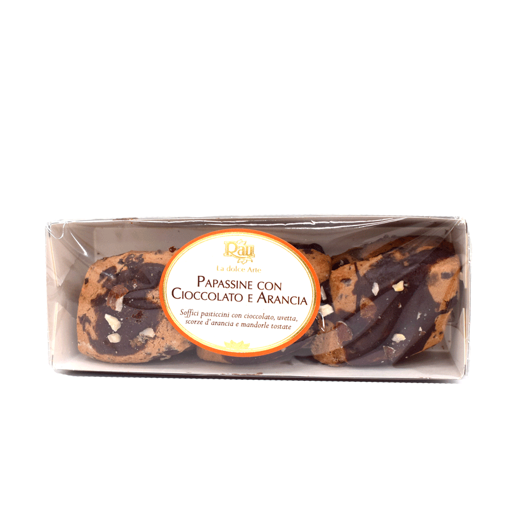 Picture of ORANGE AND CHOCOLATE PAPASSINE- TRADITIONAL BISCUITS WITH ORANGE AND CHOCOLATE120 gr.-  RAU