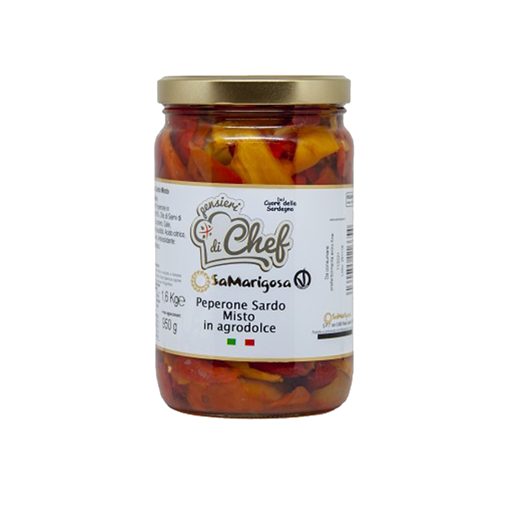 Picture of Mixed Sardinian peppers in sweet and sour juice 1.6kg jar