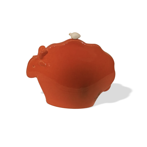 Image sur Muflone arancione in ceramica