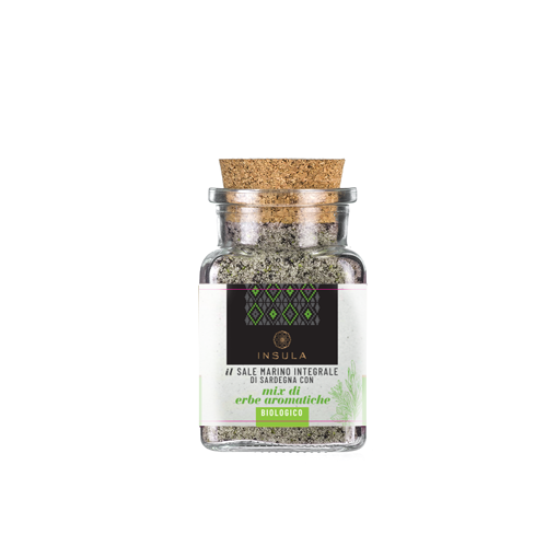 Picture of INSULA SARDINIAN WHOLE SEASALT WITH A MIX OF ORGANIC HERBS - 120 GR.